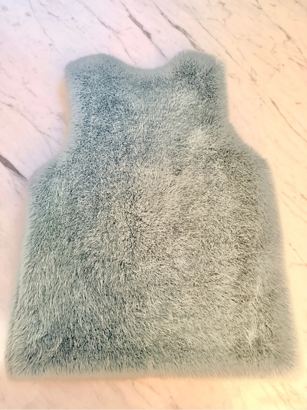 Splendid Girls Light Blue Faux Fur Vest Size 14